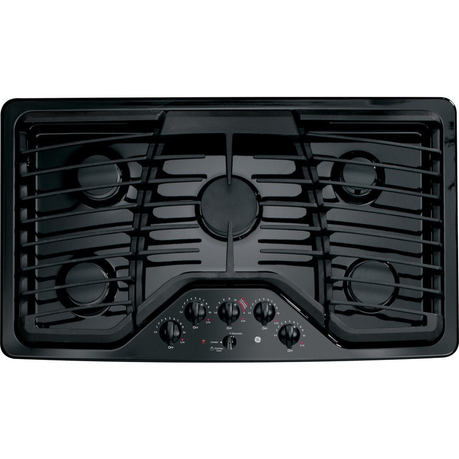 GE Profile 5 Burner Gas Cooktop (Black) (Common 36 in; Actual 36 in)