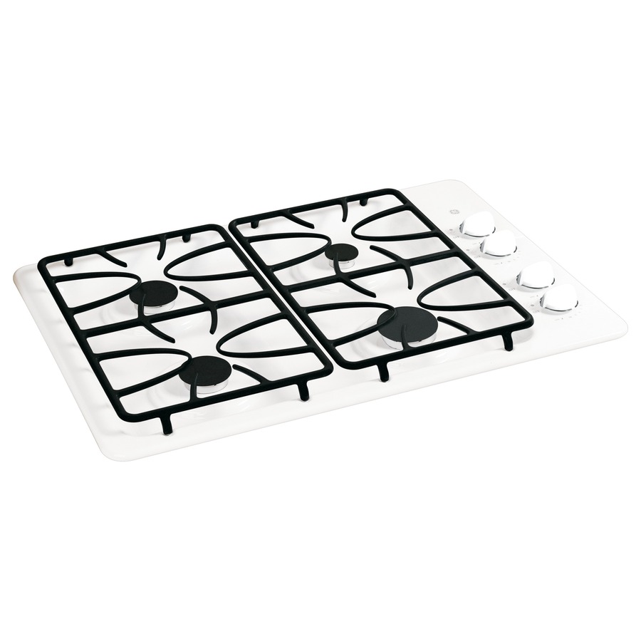 GE 30 in 4 Burner Gas Cooktop (White)