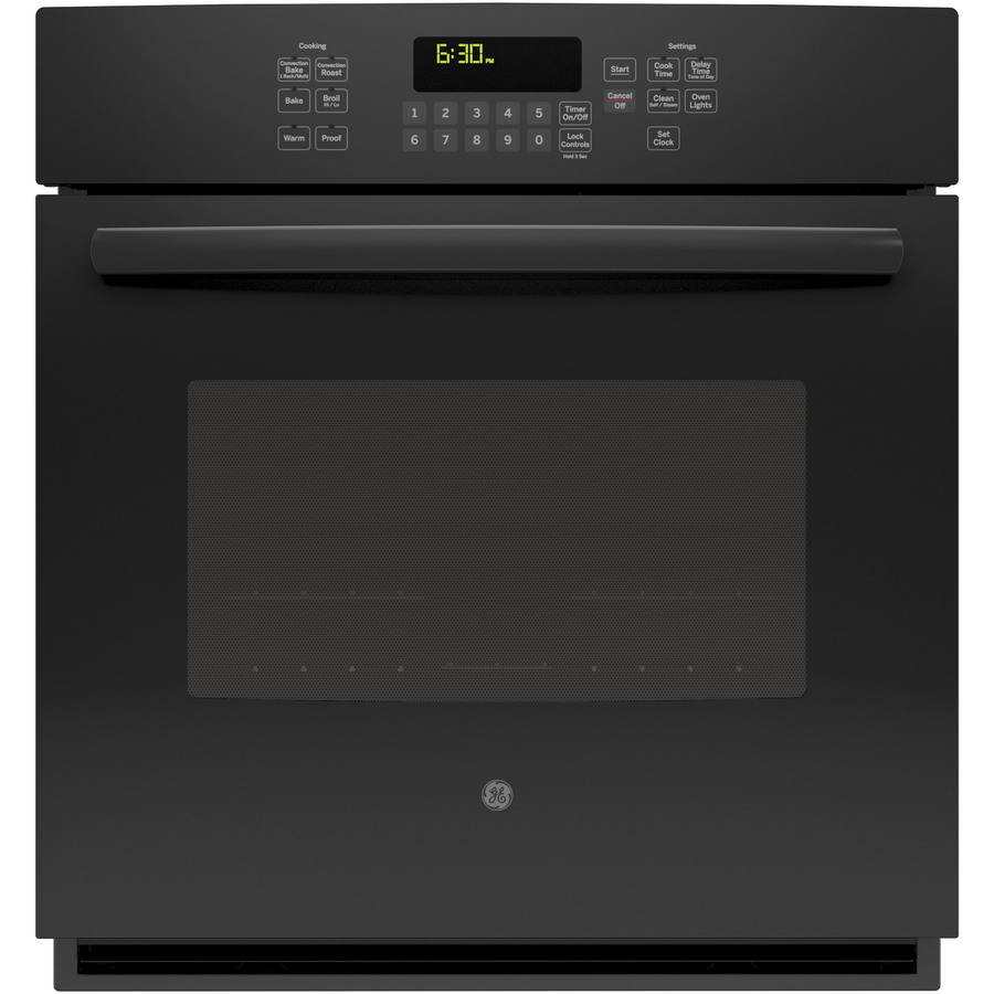 GE 27 in Convection Single Electric Wall Oven (Black)