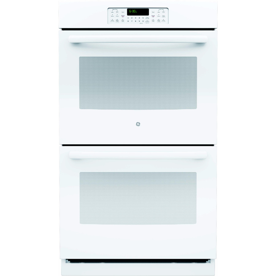 GE Self Cleaning with Steam Double Electric Wall Oven (White) (Common 30 in; Actual 29.75 in)