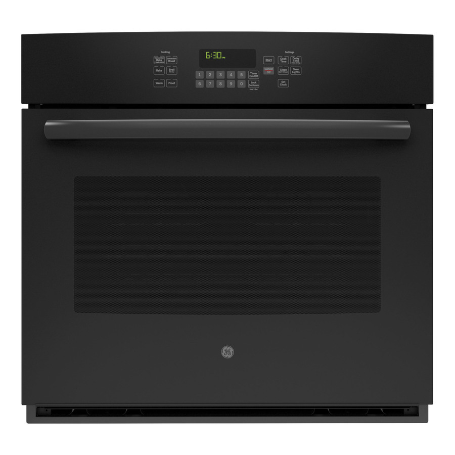 GE Self Cleaning with Steam Convection Single Electric Wall Oven (Black) (Common 30 in; Actual 29.75 in)