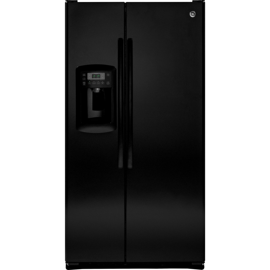 GE 22.7 cu ft Side by Side Refrigerator with Single Ice Maker (Black)