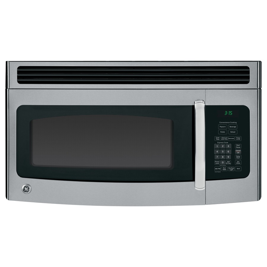 Shop GE 1.5-cu ft Over-the-Range Microwave (Stainless Steel/Black