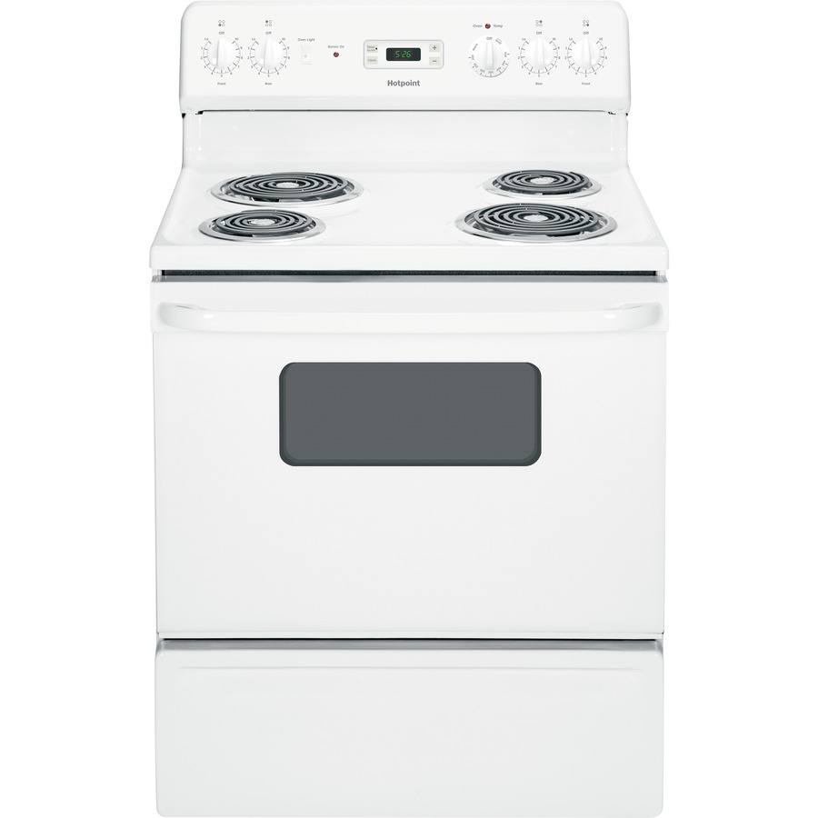 Hotpoint Freestanding 5 cu ft Electric Range (White) (Common 30 in; Actual 29.87 in)