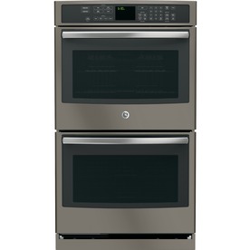 GE Profile Self-Cleaning True Convection Double Electric Wall Oven (Fingerprint-Resistant Slate) (Common: 30 Inch; Actual: 29.75-in) PT7550EHES