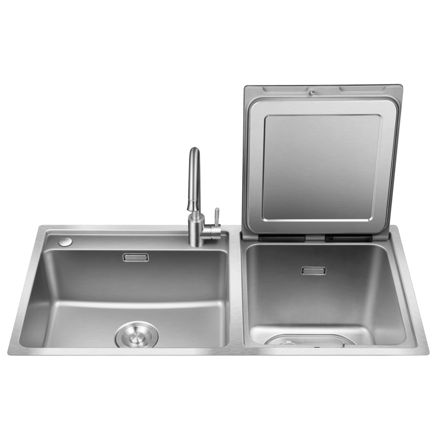 FOTILE 3-N-1 In-Sink Dishwasher 56.6-Decibel Front Control 18-in Built-In Dishwasher Stainless Steel | SD2F-P1X