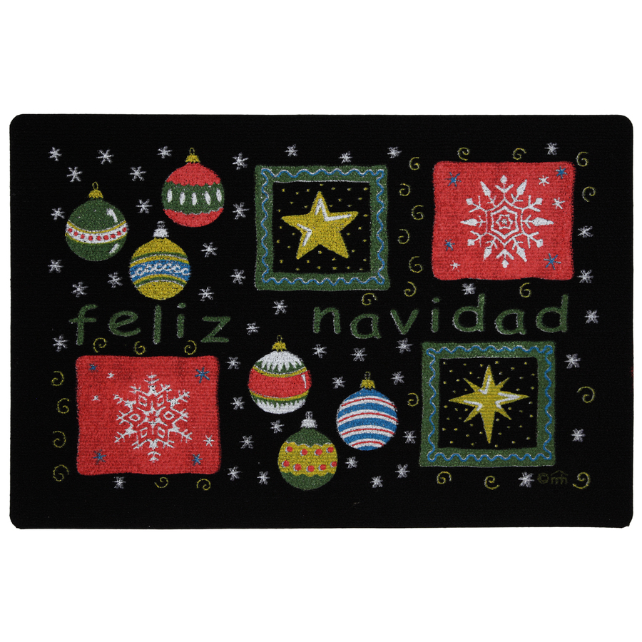 Mohawk Home 18 in x 27 in Spanish Christmas Baubles Door Mat