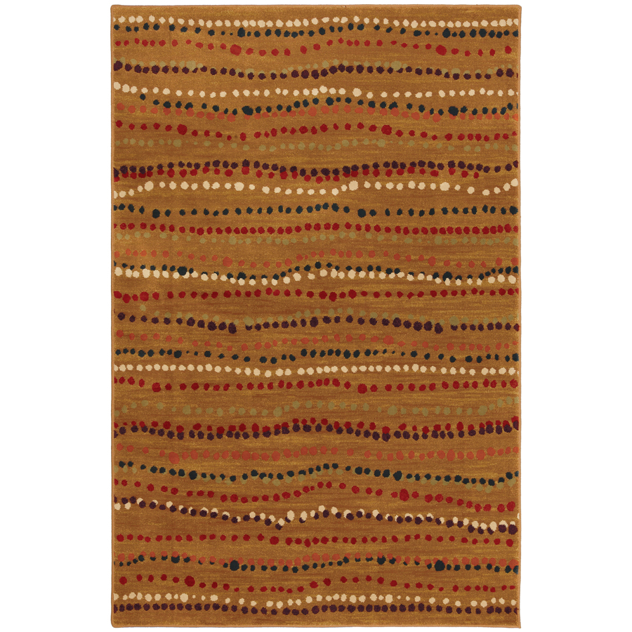 Mohawk Home Select Pinnacle Rock Bottom 5 ft 3 in x 7 ft 10 in Rectangular Orange Transitional Area Rug
