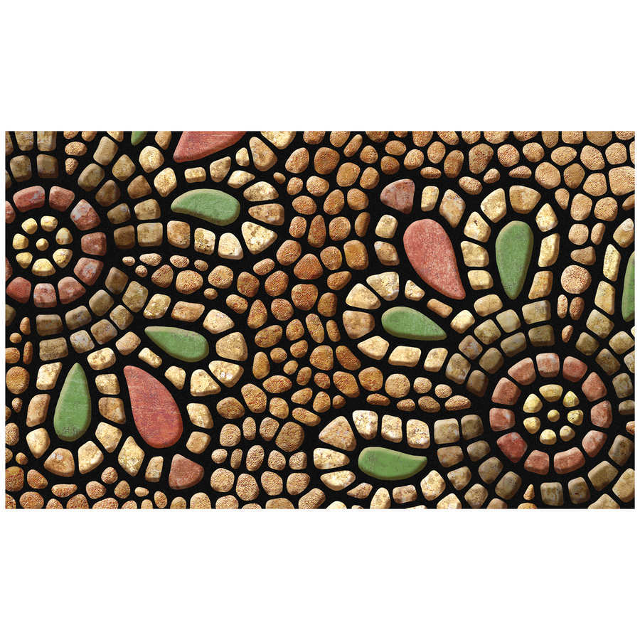 Style Selections 30 in x 18 in Multicolor Rectangular Door Mat