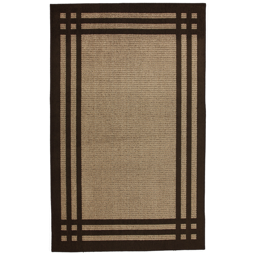 allen + roth Carney Mink Aureo Brown Rectangular Indoor Tufted Area Rug (Common 5 x 8; Actual 60 in W x 96 in L x 0.5 ft Dia)