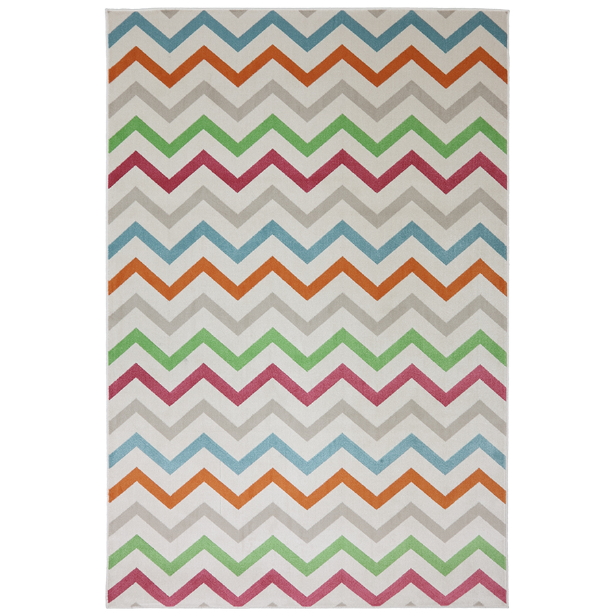 Mohawk Home Herringbone 8 ft x 10 ft Rectangular Cream Transitional Outdoor Area Rug