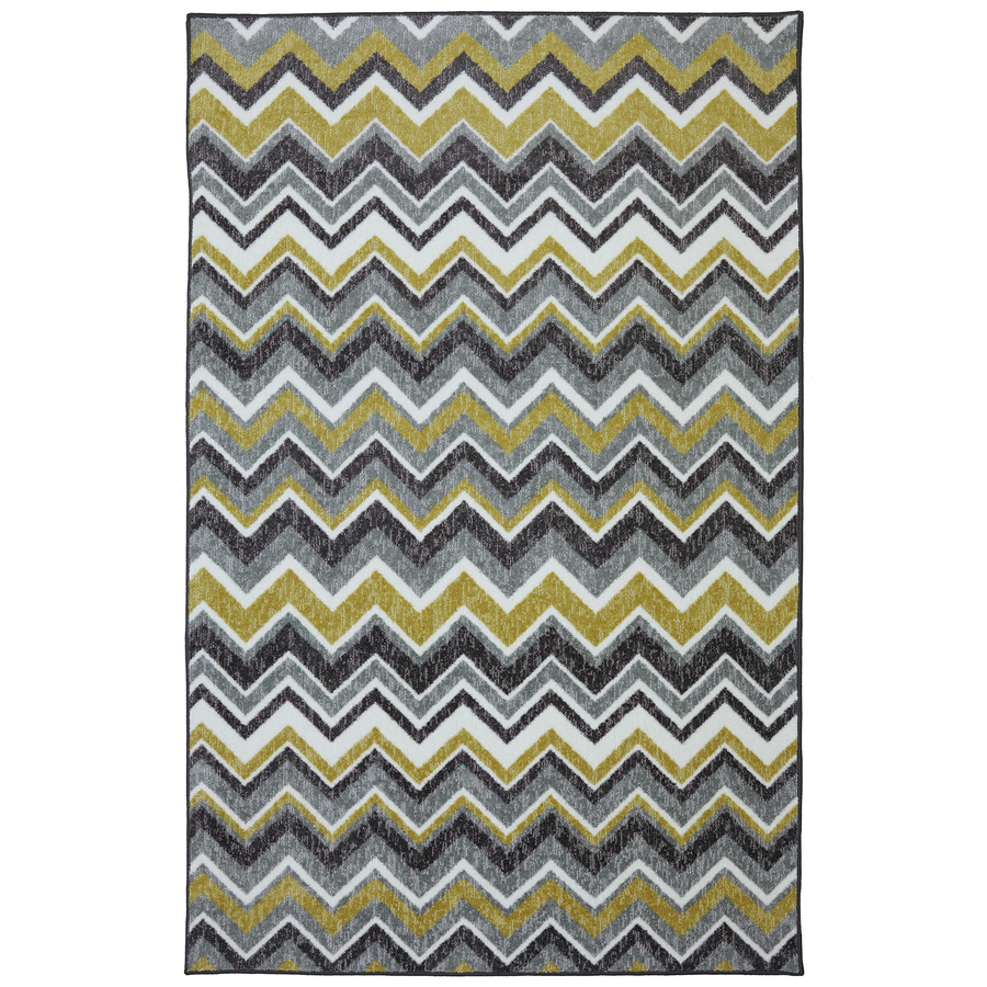 Mohawk Home Ziggidy Grey Rectangular Indoor Tufted Area Rug (Common 5 x 8; Actual 60 in W x 96 in L x 0.5 ft Dia)