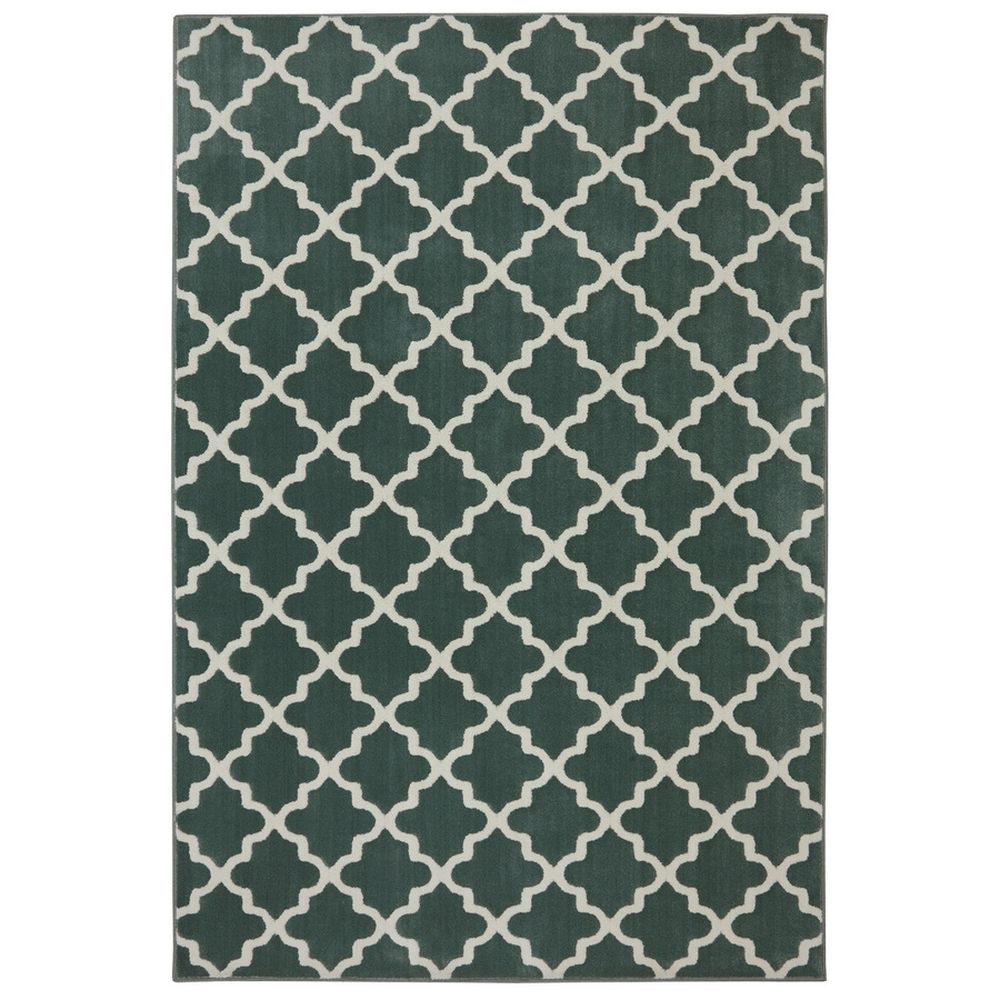 Mohawk Home Elysian Trellis Green Milieu Rectangular Indoor Woven Area Rug (Common 5 x 8; Actual 63 in W x 94 in L x 0.5 ft Dia)