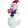 Holiday Living 6-ft Inflatable Fabric Shivering Snowman