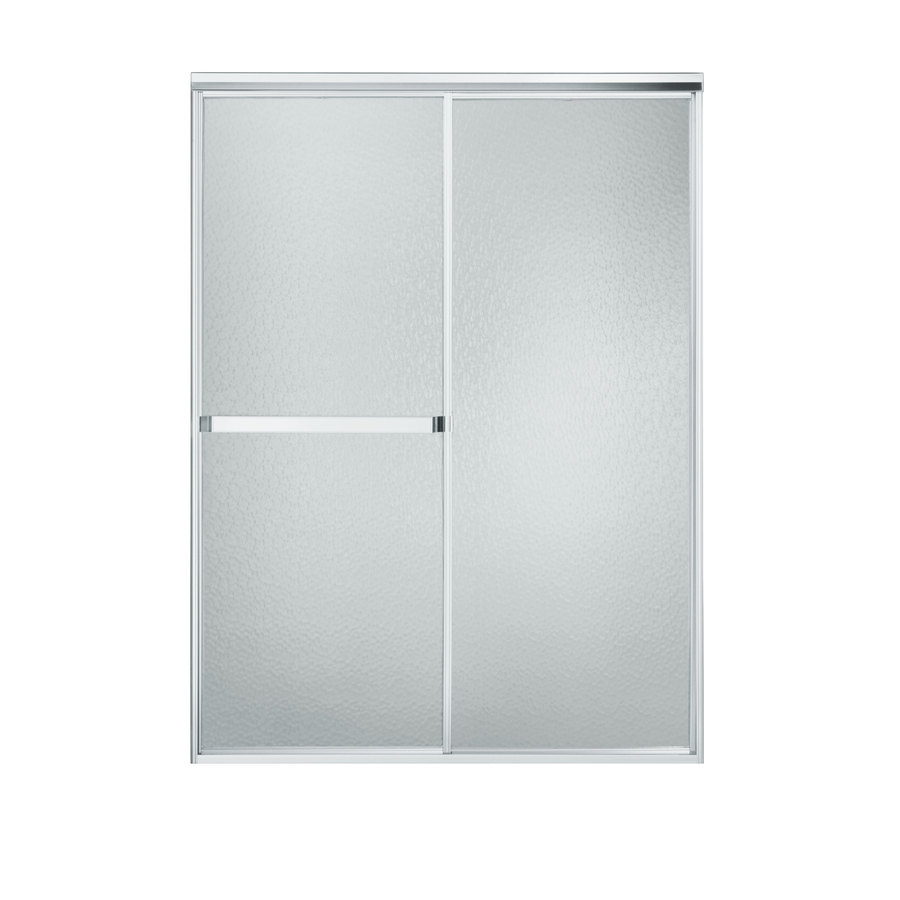 Sterling Standard 43 in to 48 in W x 65 in H Silver Sliding Shower Door