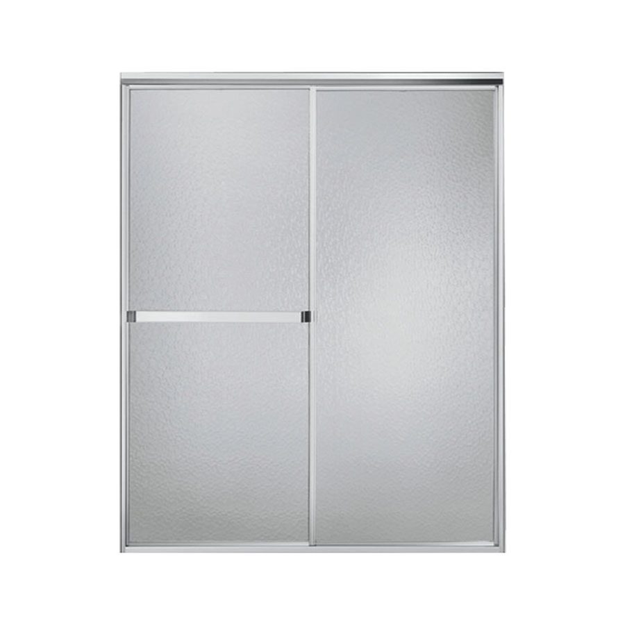 Sterling Standard 47 in to 52 in W x 65 in H Silver Sliding Shower Door