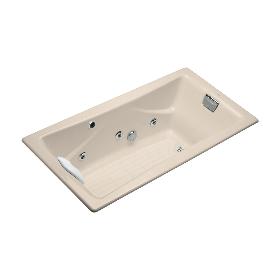 KOHLER Tea For Two 71.75 in L x 36 in W x 20.875 in H 2 Person Innocent Blush Rectangular Whirlpool Tub