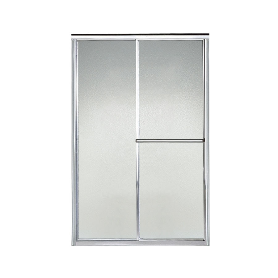 Sterling Deluxe 43 in to 48 in W x 65.5 in H Silver Sliding Shower Door