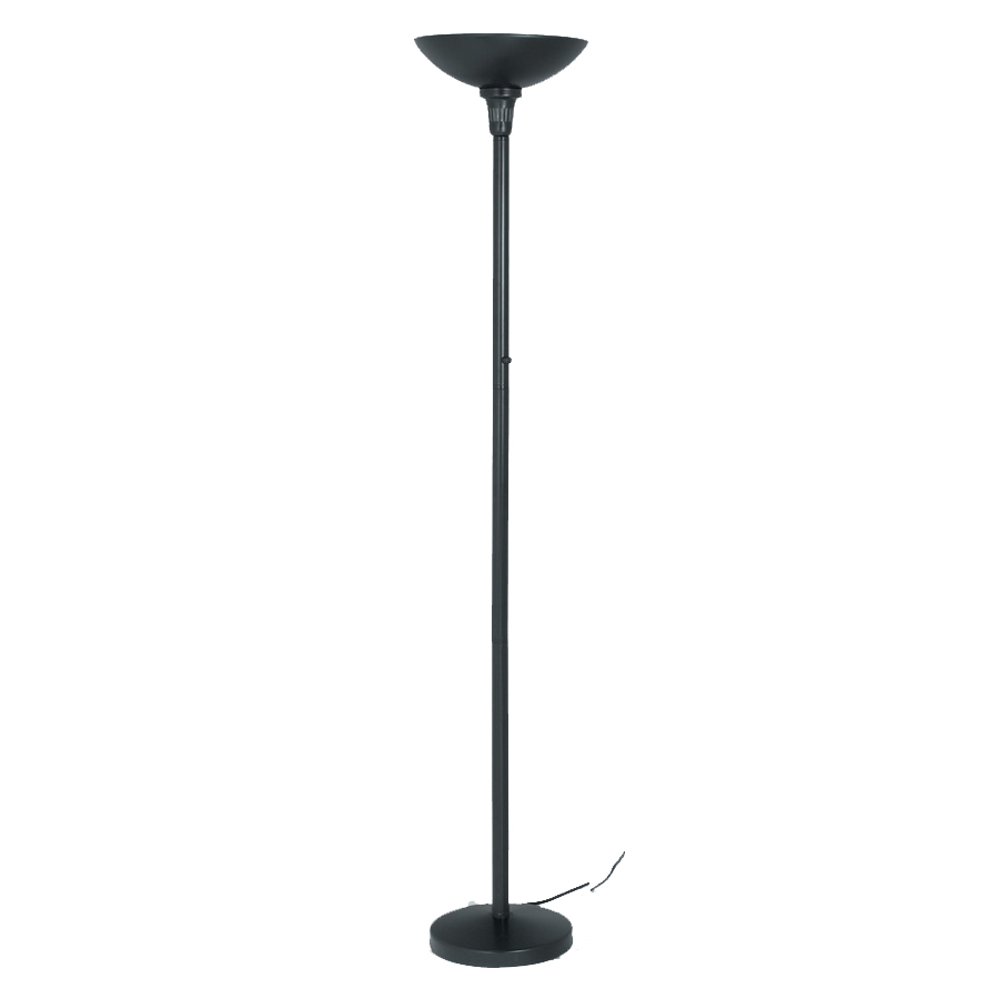 Lite Source 71 in 3 Way Switch Dark Bronze Torchiere Indoor Floor Lamp with Metal Shade