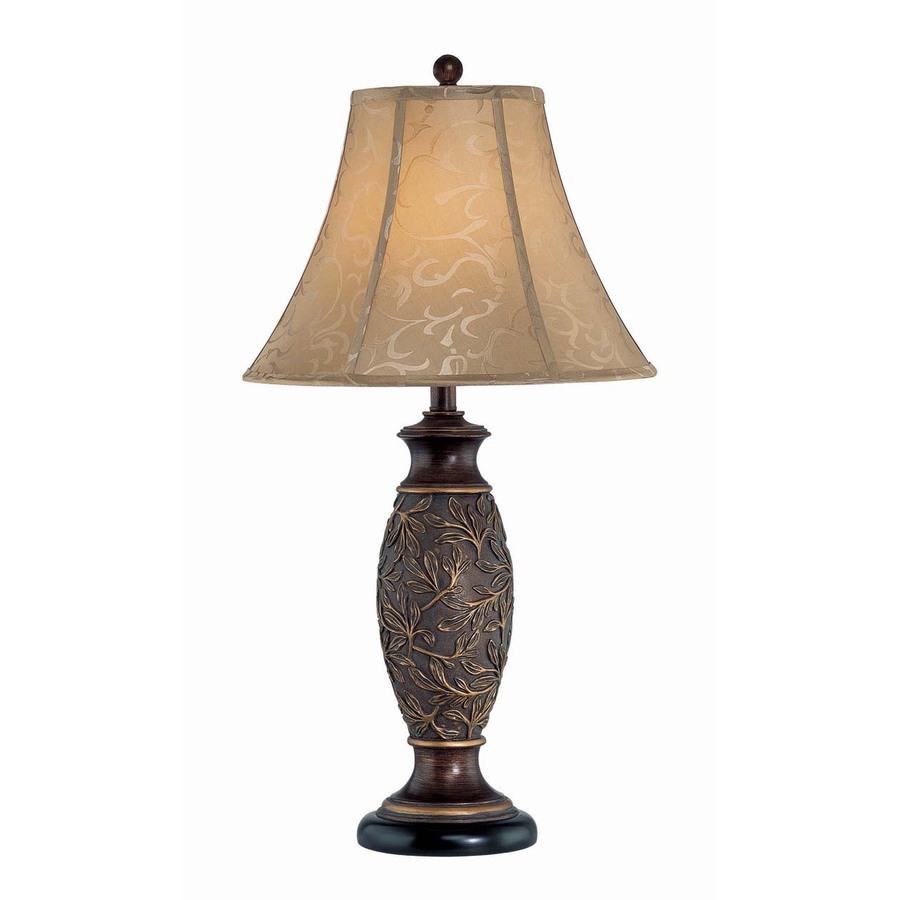 Lite Source 31-in Bronze 3-way Table Lamp with Fabric Shade | C41162