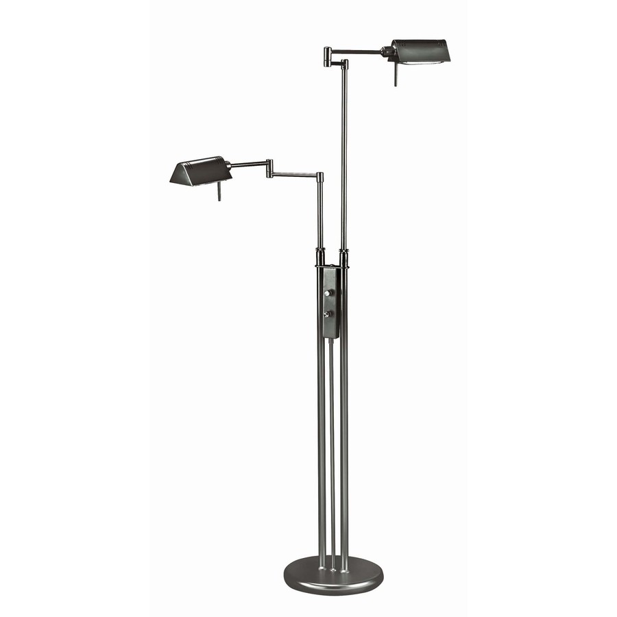 Lite Source 56.5 in Black Indoor Floor Lamp with Metal Shade