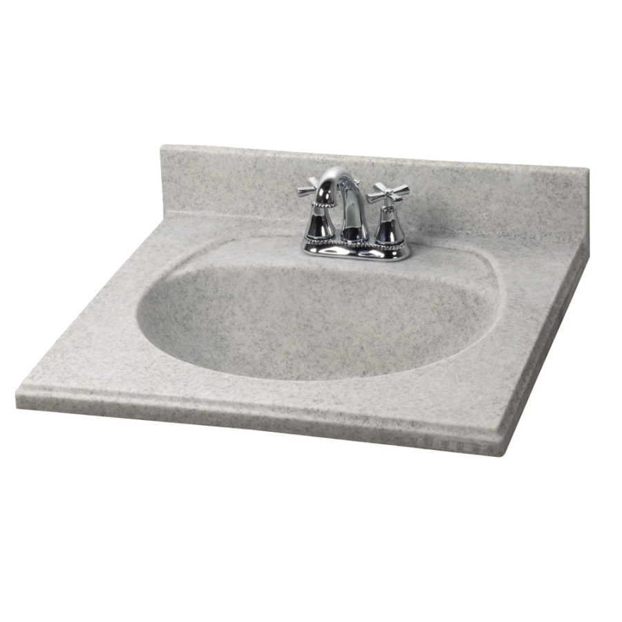 Crane 31W x 22D Grey Granite Cultured Marble Vanity Top