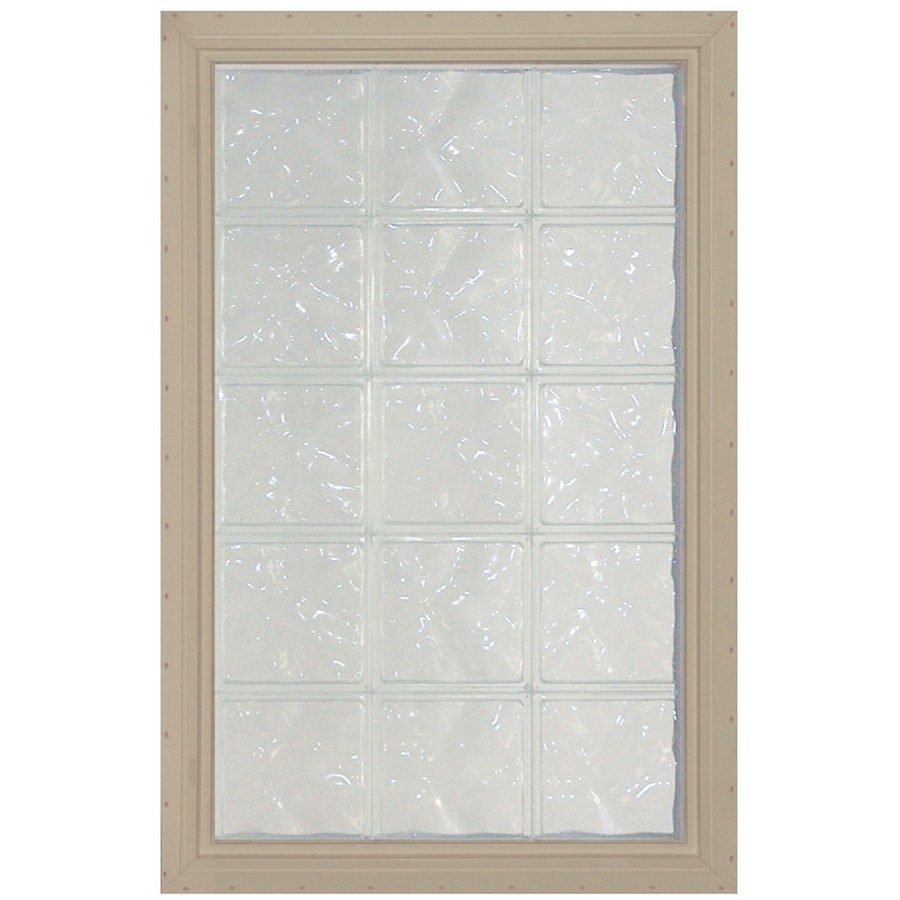 Pittsburgh Corning LightWise Decora Sand Vinyl New Construction Glass Block Window (Rough Opening 25.375 in x 72.125 in; Actual 24.375 in x 71.125 in)