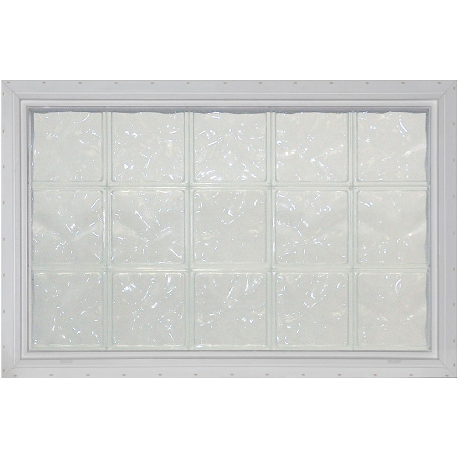 Pittsburgh Corning LightWise Decora White Vinyl New Construction Glass Block Window (Rough Opening 72.125 in x 9.8125 in; Actual 71.125 in x 8.8125 in)