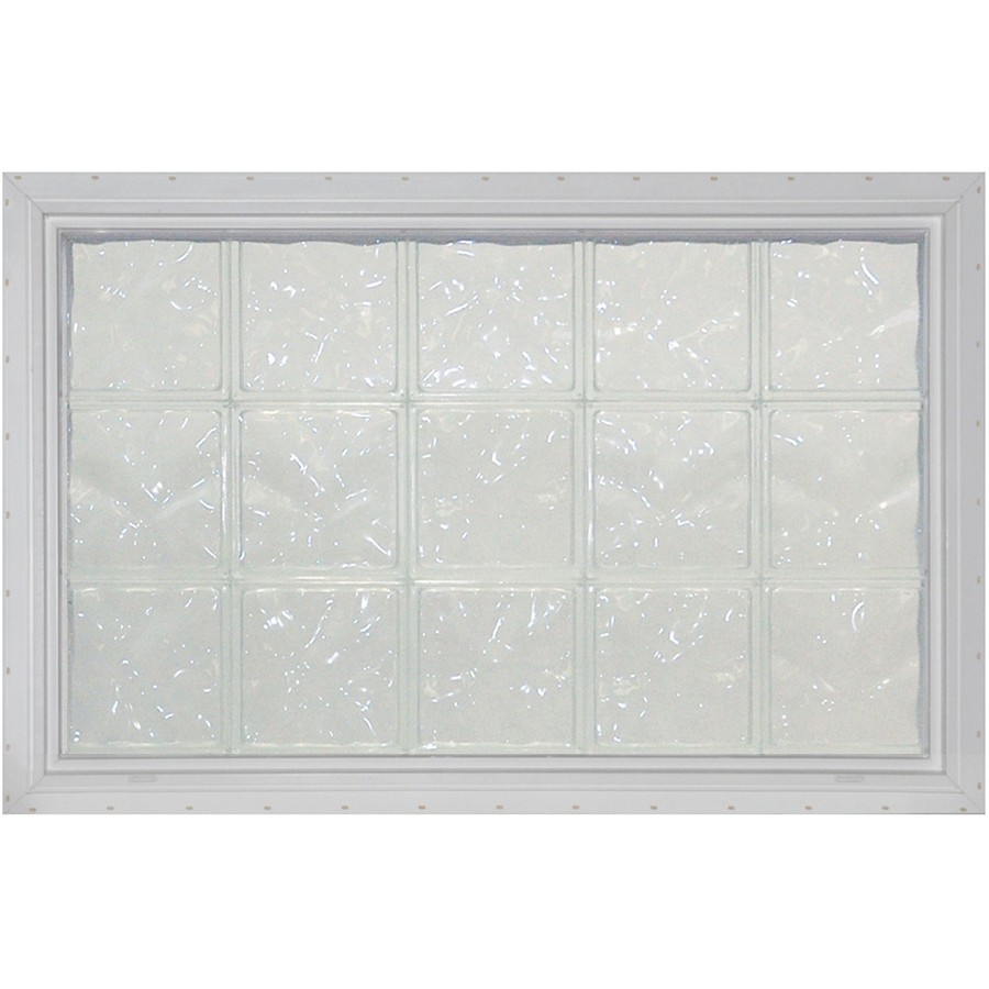Pittsburgh Corning LightWise Decora White Vinyl New Construction Glass Block Window (Rough Opening 79.625 in x 25.125 in; Actual 78.625 in x 24.125 in)