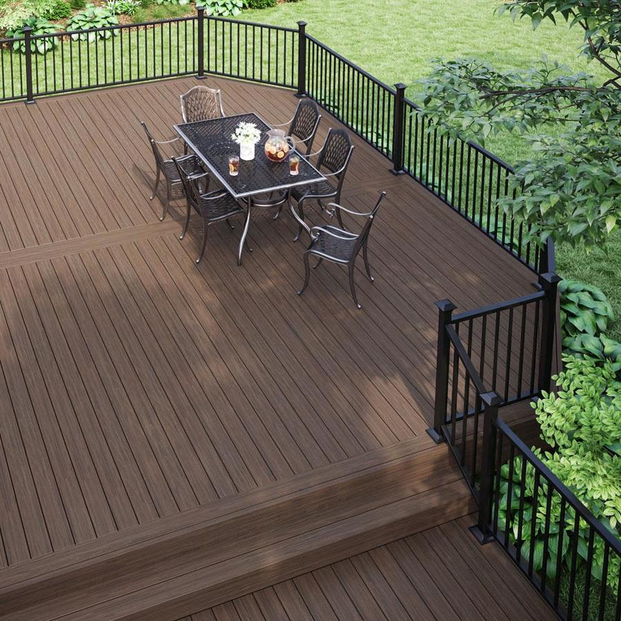 Deckorators Tropics 5-ft Hana Brown Grooved Composite Deck Board Deckorators Tropics 5-ft Hana Brown Grooved Composite Deck Board
