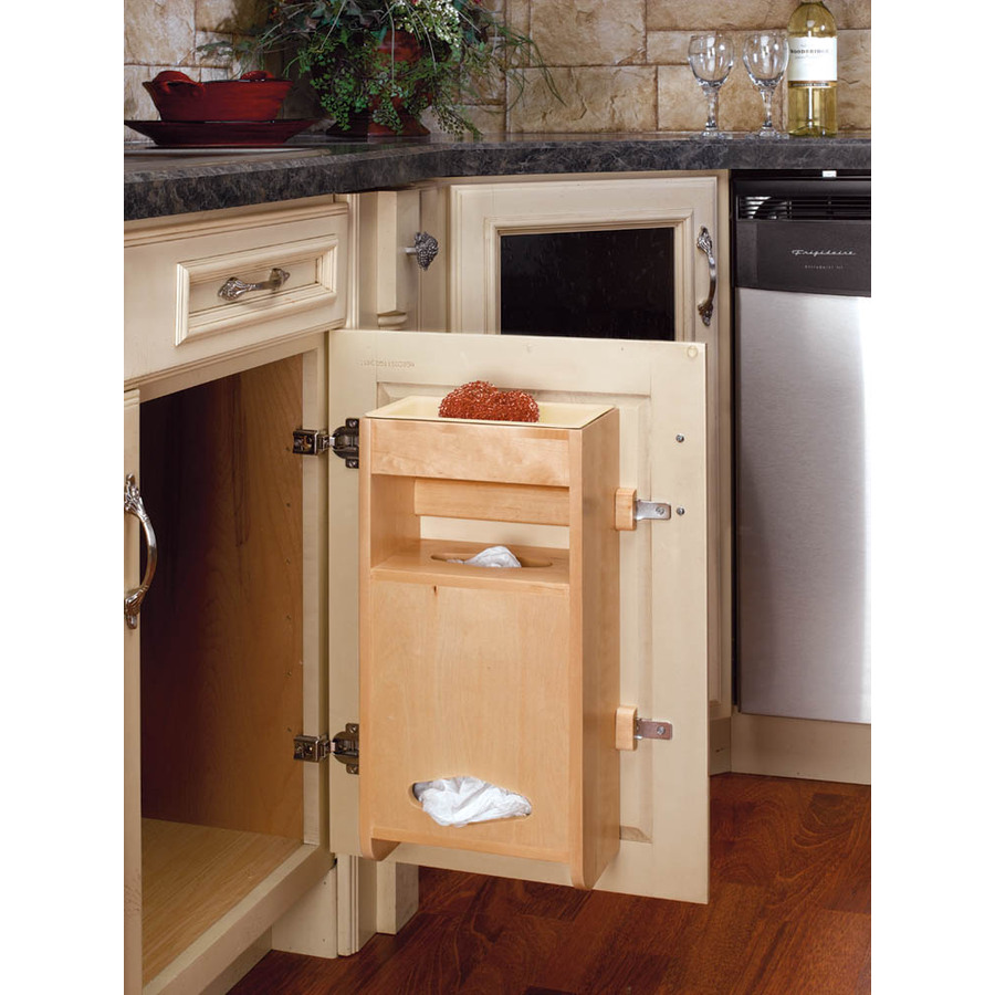 Rev A Shelf 10.5 in W x 5 in D x 18.63 in H 1 Tier Wood Pull Out Cabinet Basket