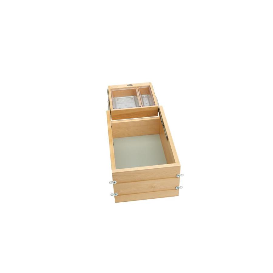 Rev-A-Shelf 18.69-in x 13.5-in Wood Multi-use Insert Drawer Organizer in Brown | 4VDOHT-343FLSC-1