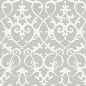 Wallpaper At Lowes Display Product Reviews For 30 75 Sq Ft Grey Vinyl Damask L And Stick Wallpaper