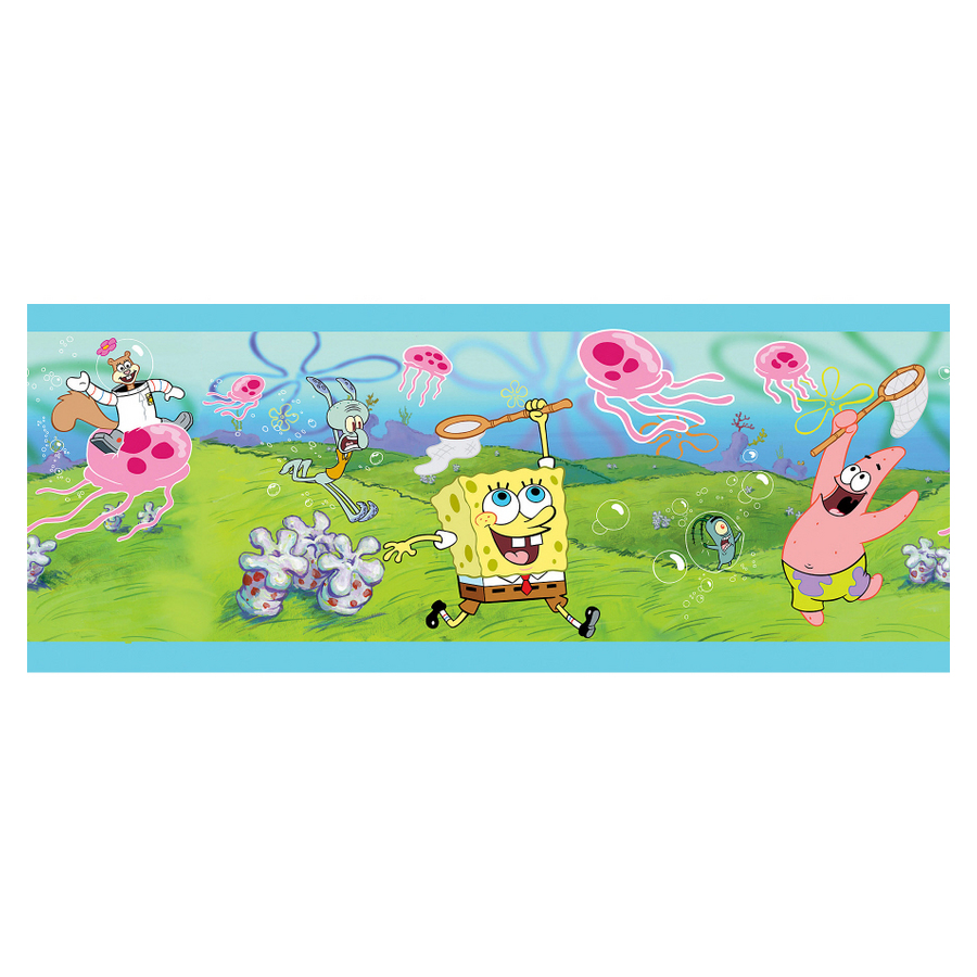 Brewster Wallcovering Sponge Bob Jellyfish  Wallpaper Border