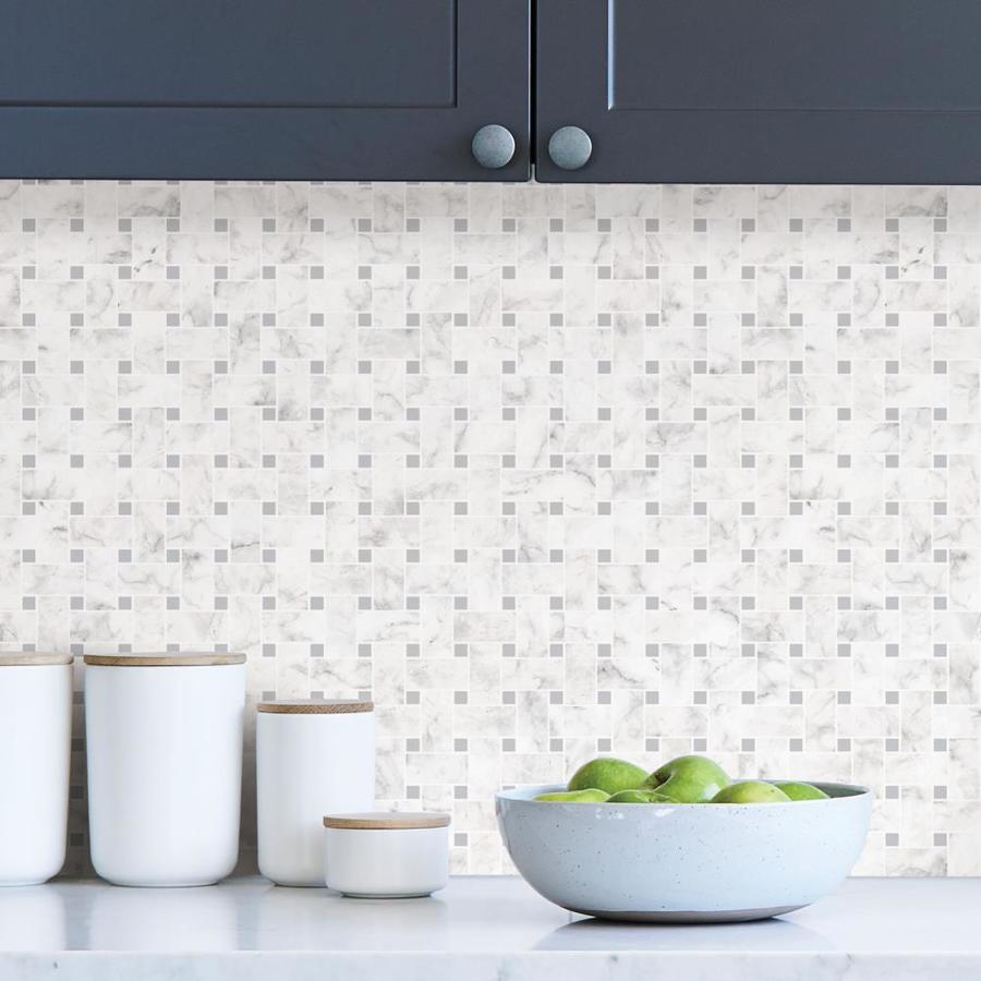 InHome Bianco Carrara Tile Peel And Stick Backsplash In The Wall - InHome Bianco Carrara Tile Peel And Stick Backsplash In The Wall