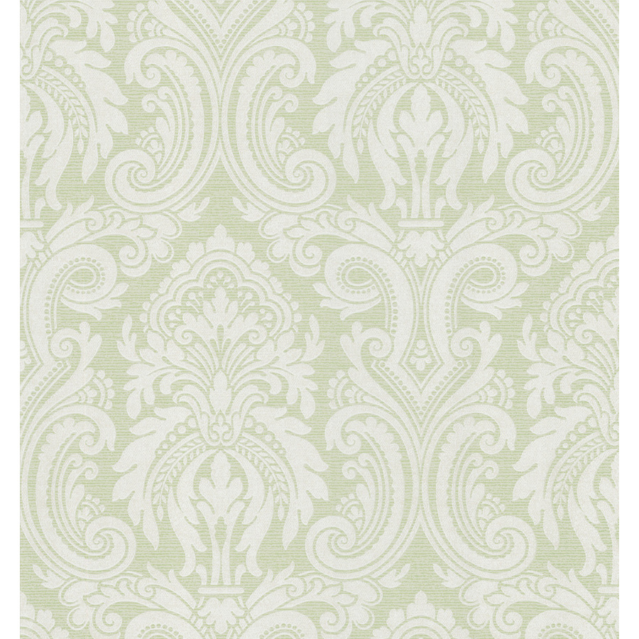 Brewster Wallcovering Light Green Strippable Non Woven Paper Prepasted Classic Wallpaper