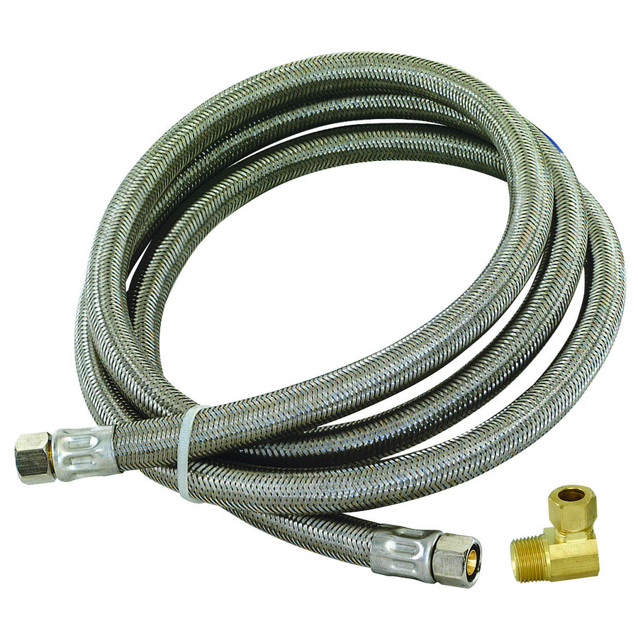 EASTMAN 5 ft 125 PSI Stainless Steel Dishwasher Connector