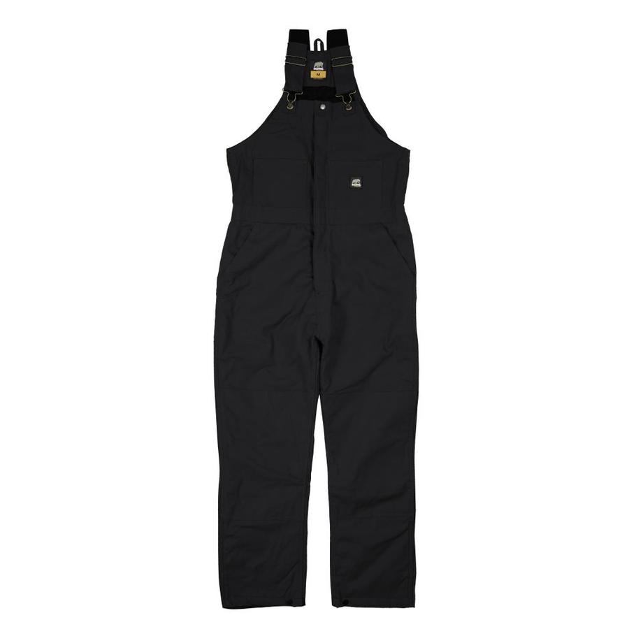 BERNE APPAREL Rigid Black Men's Large Long Duck Overalls