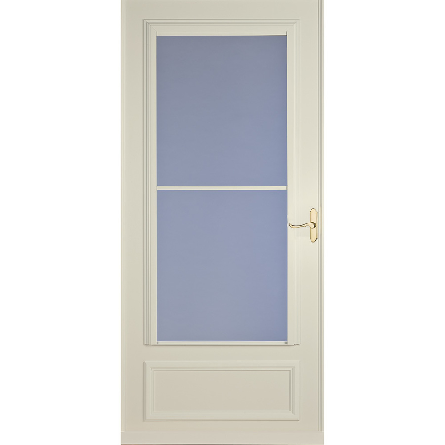 Comfort Bilt Almond Savannah Mid View Tempered Glass Storm Door (Common 81 in x 32 in; Actual 81.13 in x 33.56 in)