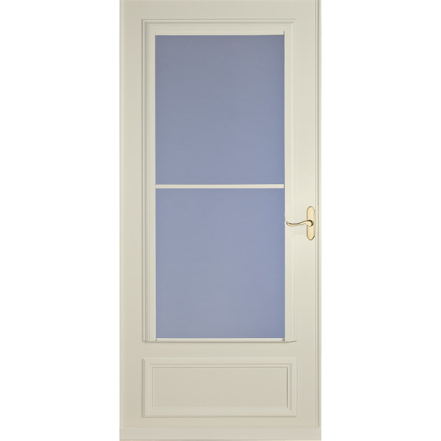 LARSON Almond Savannah Mid View Tempered Glass Storm Door (Common 81 in x 36 in; Actual 81.13 in x 37.56 in)