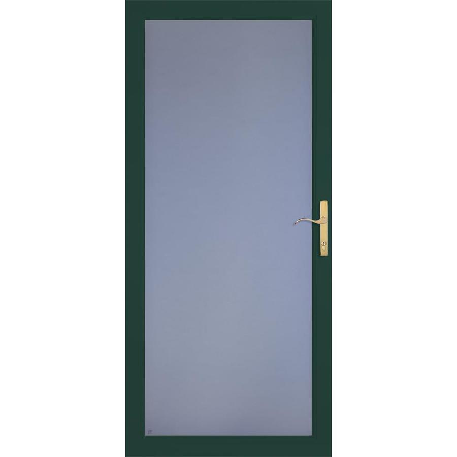 LARSON Green Secure Elegance Full View Laminated Security Glass Storm Door (Common 81 in x 32 in; Actual 80 in x 33.62 in)