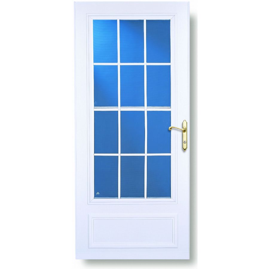 LARSON White Richmond Mid View Tempered Glass Storm Door (Common 81 in x 36 in; Actual 81.13 in x 37.56 in)