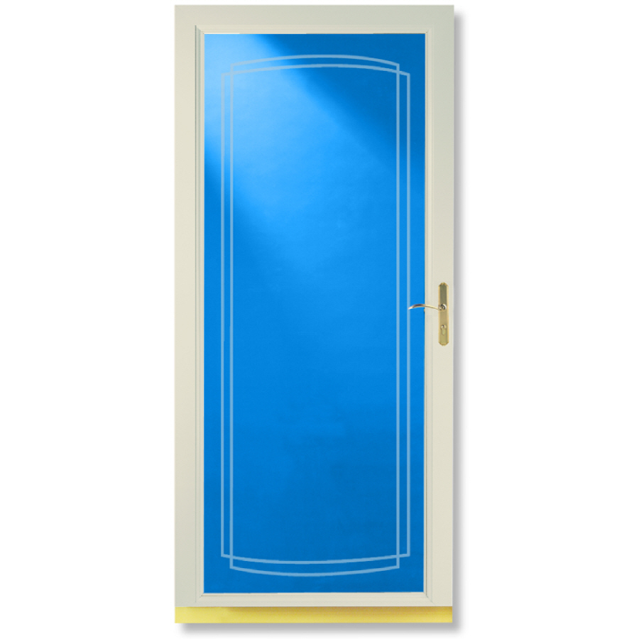 LARSON Almond Signature Full View Tempered Glass Storm Door (Common 81 in x 36 in; Actual 80.8 in x 37.62 in)