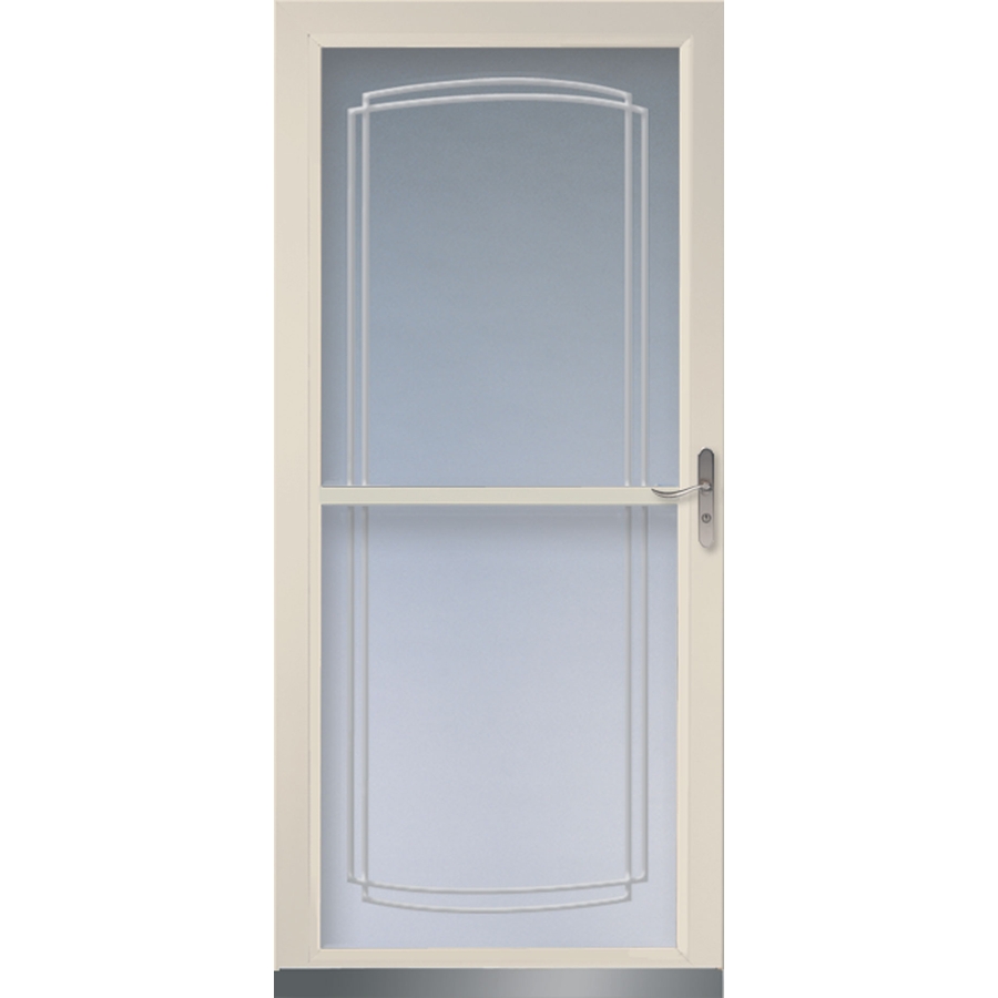 LARSON Almond Tradewinds Full View Tempered Glass Storm Door (Common 81 in x 36 in; Actual 80.71 in x 37.56 in)