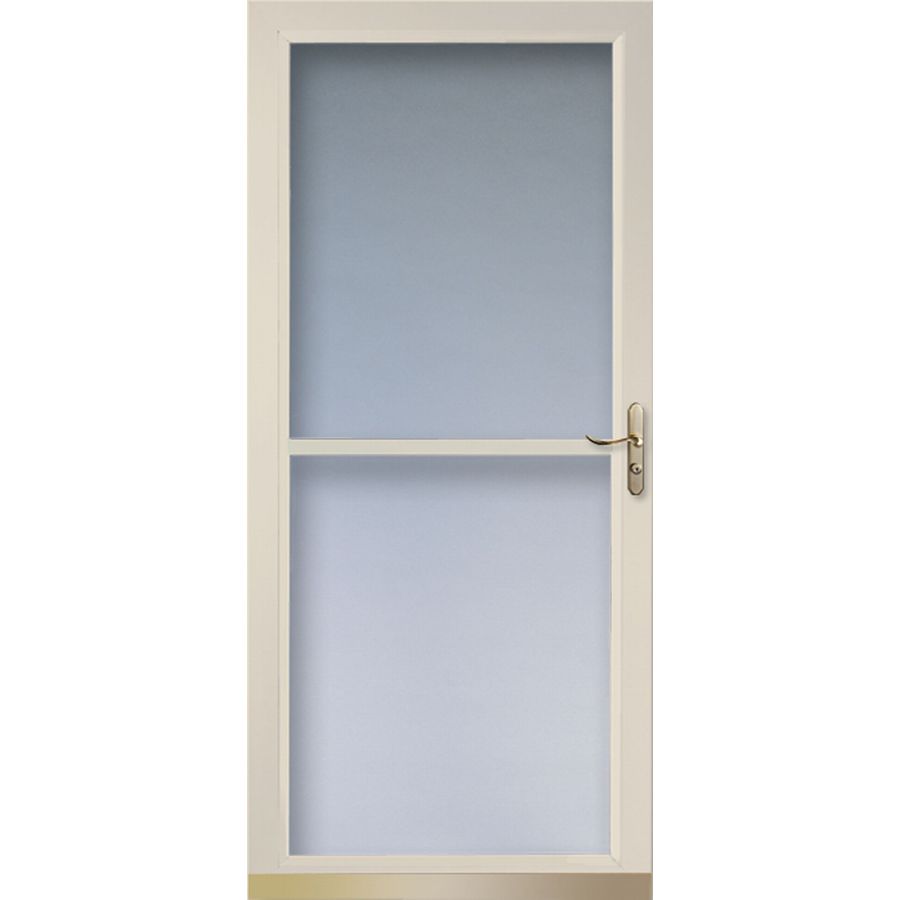 LARSON Almond Tradewinds Full View Tempered Glass Storm Door (Common 81 in x 32 in; Actual 80.71 in x 33.56 in)