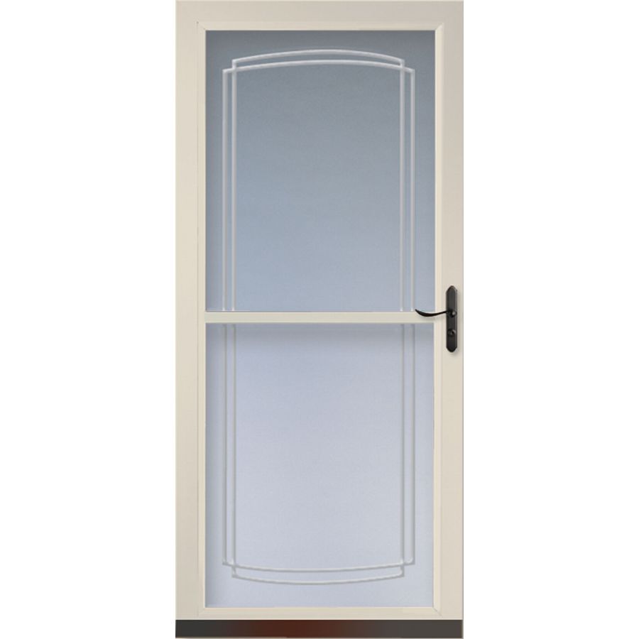 LARSON Almond Tradewinds Full View Tempered Glass Storm Door (Common 81 in x 36 in; Actual 80.71 in x 37.56 in)