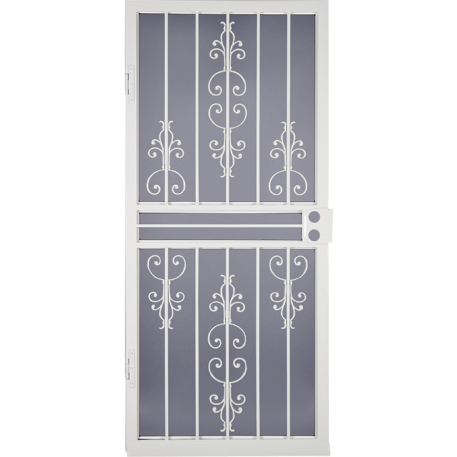 LARSON Garden View White Steel Security Door (Common 81 in x 36 in; Actual 80.03 in x 38.62 in)