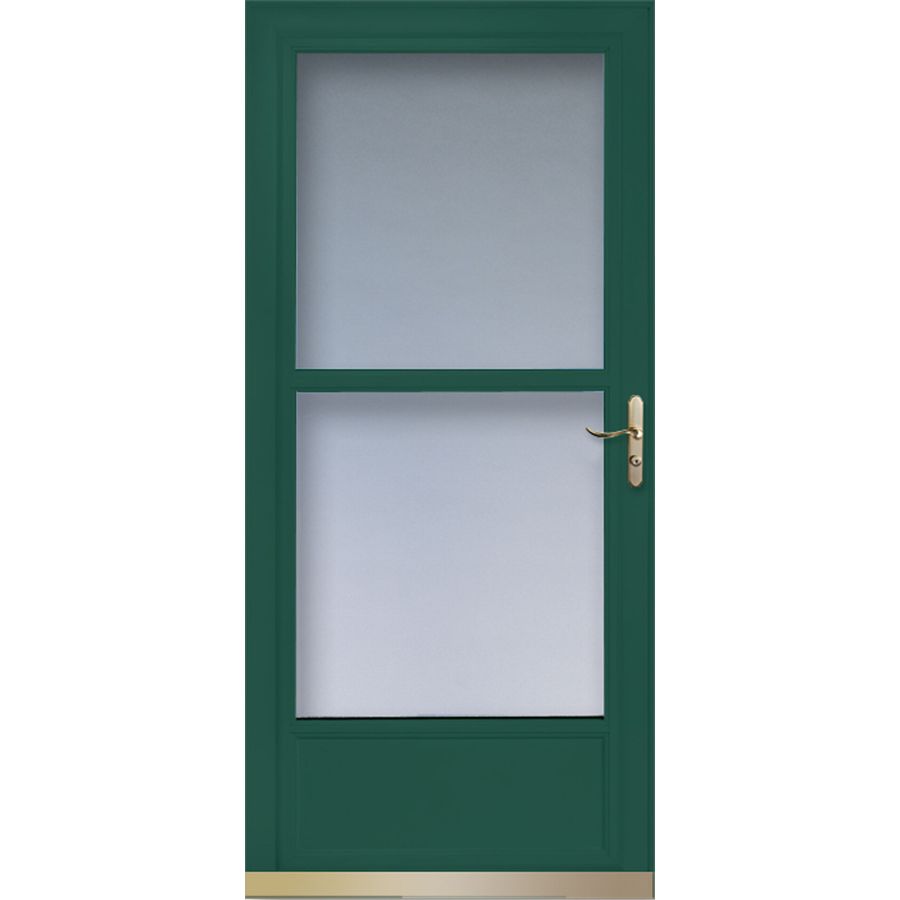Shop LARSON 36 in x 81 in Green Tradewinds Mid View Tempered Glass 