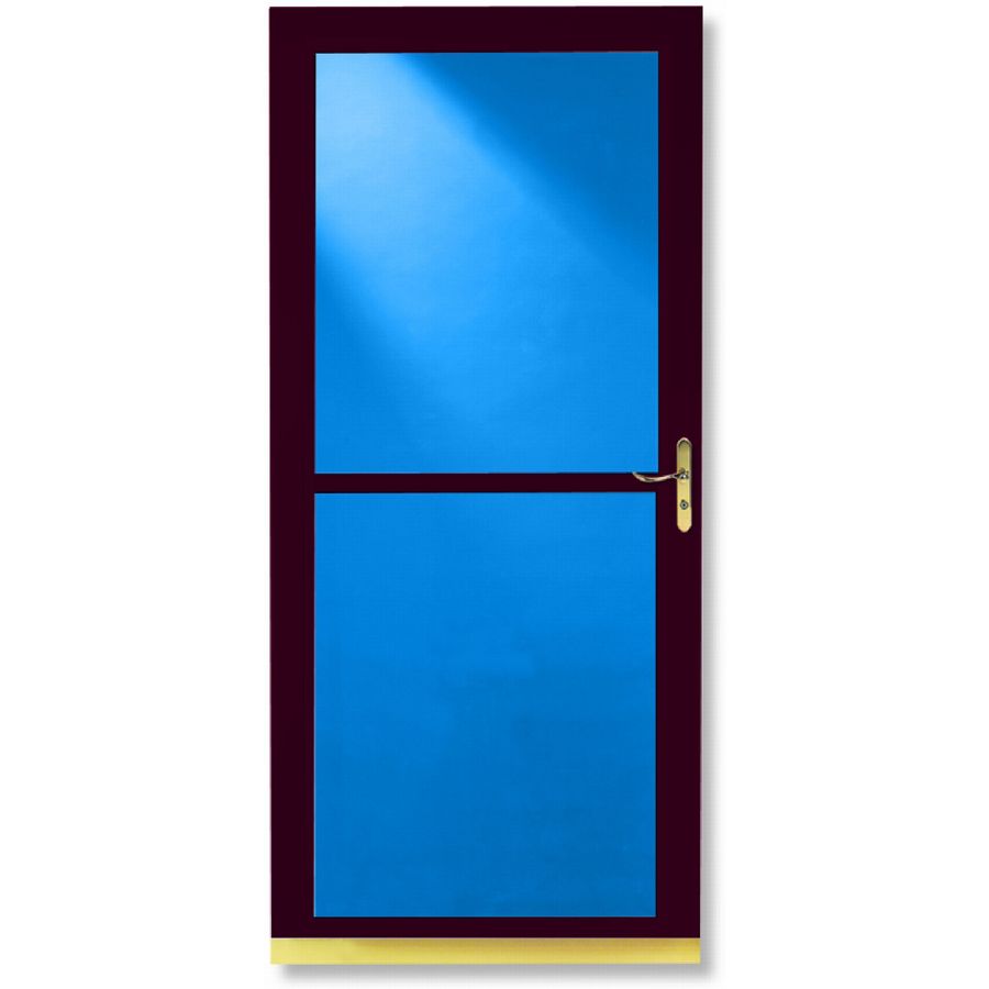 LARSON Brown Tradewinds Full View Tempered Glass Storm Door (Common 81 in x 32 in; Actual 80.71 in x 33.56 in)