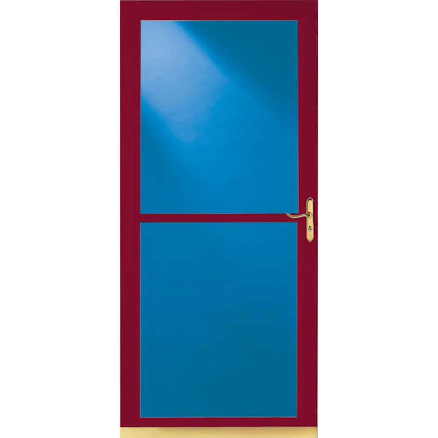 LARSON Cranberry Tradewinds Full View Tempered Glass Storm Door (Common 81 in x 36 in; Actual 80.71 in x 37.56 in)